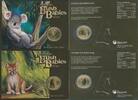 Australien 2x 1 Dollar 'Bushbabies' Dingo + Koala in 2 Aufstellkarten -