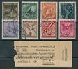 Österreich 5 - 12 Gr. 1946 Niemals vergessen! kompletter Satz mit Eintrittskarte zur Ausstellung! gestempelt