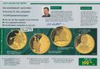 Deutschland 1998 2. sog. MDM- Jahressatz von 4 Goldmedaillen bzgl. 10 DM-Entwürfen PP in Dose mit Zertifikat