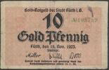 Deutsches Reich 10 Goldpfg Stadt Fürth i. Bayern -