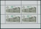 DDR 4x 20 Pfg. '750 Jahre Berlin'-Kleinbogen mit unten nichtdurchgezähntem Rand -
