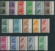 Berlin 2x 2 - 84 Pfg. 1948 Schwarzaufdruck-Kurzsatz nur Pfennig-Werte im senkr. Paar gestempelt