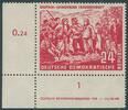 24 Pfg. 1951 DDR Deutsch-Chineische Freundschaft mit Druckereivermerk postfrisch **