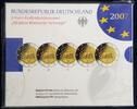 Bundesrepublik Deutschland 5x 2 € '50 Jahre Röm. Verträge kompl. Satz (5 Prägestätten), PP im ungeöffneten Blister -