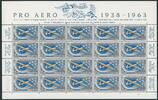 20x 2 sFr 1963 Schweiz  50 Jahre erste Alpenüberquerung per Flugzeug  kompletter Bogen ** postfrisch