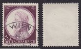 Deutsches Reich 6+4 Pfg. Mozart mit Plattenfehler "Punkt im OR" -