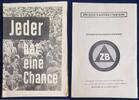 Deutschland 1961 ca. 'Jeder hat eine Chance' Infoheft zur Vorbeugung bei... 20,00 EUR  zzgl. 4,00 EUR Versand