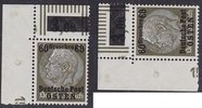 Deutsches Reich Besetzte Gebiete 60 Gr. auf 30 Pfg. Generalgouvernement, Eckrand/Bogenecke mit Druckerzeichen 15 -