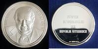 Österreich Ag-Medaille auf 'Bruno Kreisky 5. Bundeskanzler von Österreich' im Originaletui -