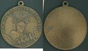 Deutsches Reich 'Ich rufe die Jugend der Welt' Bronzemedaille mit Öse zur Olympiade Berlin -