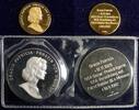 Deutschland 1982 Set von Gold- & Silbermedaille auf den Tod von Gracia Patricia von Monaco PP