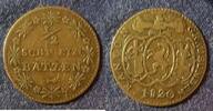 Schweiz &frac12; Batzen 1820 Canton Graub&uuml;nden Halbbatzen ss 42,00 EUR  zzgl. 4,00 EUR Versand