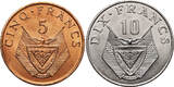 Rwanda set 5 and 10 Francs 1987 / 1985 St