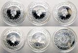 Niue / Belarus 6 x Dollar / 20 Roubles 2010-2013 Butterflies series PP