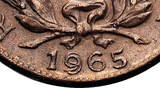 Colombia 1 Centavo 1965 Doubled Die ss-vz