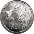 Colombia 750 Pesos 1978 Chestnut-bellied hummingbird PP