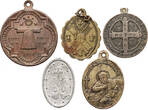 Europe Set of five religious pendants XIX cent. ss