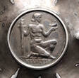 Switzerland Silver bowl / saucer with 1936 5 Francs coin vz