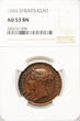 Straits Settlements Cent 1845 British Colony - Vistoria NGC AU 53 BN