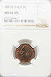 Italy 2 Centesimi 1897 R Umberto I 1878-1900 NGC MS 66 BN