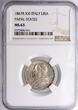 Papal States - Vatican Lira 1867 R, AN XXI Pius IX NGC MS 63
