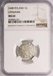 Poland / Lithuania Grosz 1608 Sigismund III Vasa 1587-1632 NGC MS 63