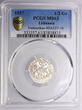 Poland / Lithuania Lithuanian Polgrosz (1/2 Grosza) 1557 Zygmunt II August 1545-1572 PCGS MS 63