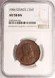 Straits Settlements Cent 1904 Edward VII NGC AU 58