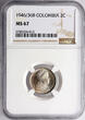 Colombia 2 Centavos 1946 / 36B Top grade!!!, pop. 1 NGC MS 67