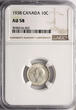 Canada 10 Cents 1938 George VI NGC AU 58