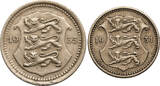 Estonia, Republic 1918-1941 10, 20 Senti 1931, 1935 Sehr Schön