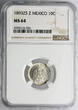 Mexico, Second Republic 10 Centavos 1893 Zs Z NGC MS 64