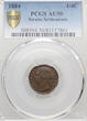 Straits Settlements 1/4 Cent 1884 PCGS AU 50