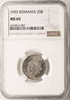 Romania 25 Bani 1955 NGC MS 65