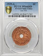 French Indo-China Cent 1939 A PCGS MS 66 RD