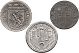 Uerdingen / Magdeburg / Elberfeld Set 3 Notgeld 1917 / 1921 / 1918 vz
