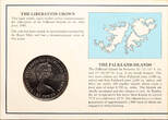 Falklands Islands 50 Pence (Crown) 1982 Liberation from Argentina Forces fast St