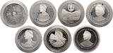 Commonwealth Set 7 x 1 Crown 1980 80th Birthday of the Queen Mother PP