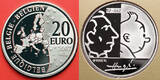Belgium 20 Euro 2007 Hergé (creator of Tintin) PP