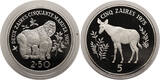 Zaire Set 2,5 and 5 Zaires 1975 World Wildlife Conservation PP
