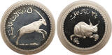 Oman Proof Set of 2 1/2 and 5 Rials 1977 World Wildlife Conservation PP