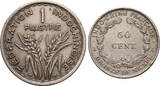 French Indo-China Set: 50 Cents, 1 Piastre 1946-1947 fast ss