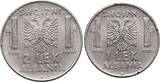 Albania, Italian Occupation Set: 1, 2 Lek 1939 R ss-vz