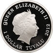 Tuvalu 1 Dollar 2012 Polar Bear - colorized PP