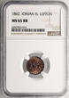 Greece, Ionian Islands Lepton 1862 NGC MS 65 RB
