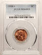 USA Lincoln Cent 1938 S San Francisco PCGS MS 64 RD
