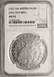 Austria (Holy Roman Empire) RDR Taler ND (1521-1564) Ferdinand I / Hall mint NGC AU 55