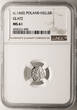 Silesia (Schlesien). Klodzko (Glatz) Heller 1457-1465 George of Podiebrad NGC MS 61