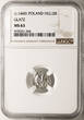 Silesia (Schlesien). Klodzko (Glatz) Heller 1457-1465 George of Podiebrad NGC MS 63