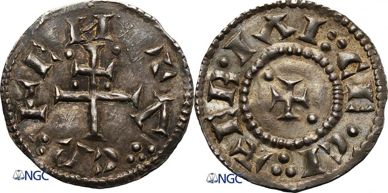 England AR Penny ca. 900905 AD Viking Kingdom of York. Cnut NGC AU 58